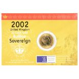 GOLD COIN. 2002 BU SOVEREIGN, BLISTER PACKED