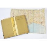 A FOLDER OF ONE INCH SCALE LINEN BACKED FOLDING MAPS OF SOUTH WEST ENGLAND, EARLY 20TH C