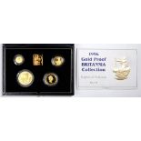 GOLD COINS. 1996 PROOF BRITANNIA FOUR COIN COLLECTION, BOXED