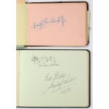 AN AUTOGRAPH ALBUM WITH THE SIGNATURES OF 1930'S BRITISH CINEMA ORGANISTS, MOSTLY SIGNED ONE TO A