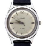 A POLJOT STAINLESS STEEL SELF WINDING GENTLEMAN'S WRISTWATCH