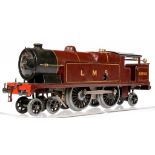 A HORNBY O-GAUGE 4-4-2 CLOCKWORK LOCOMOTIVE IN LMS LIVERY NUMBER 6954