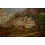 THOMAS COOPER MOORE, SNEINTON HERMITAGE, SIGNED WITH INITIALS, INSCRIBED VERSO, OIL ON ARTIST'S