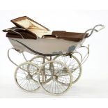 A SILVER CROSS COACH BUILT PRAM, CIRCA 1950'S