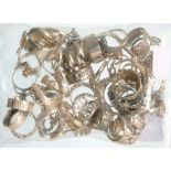 FIFTY SILVER RINGS, VARIOUS PATTERNS AND SIZES, 266G