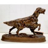 A BESWICK BRITANNIA COLLECTION 'BRONZE' MODEL OF AN IRISH SETTER, 22CM H, PRINTED MARK