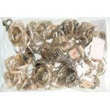 eighty silver rings, plain, snake and other patterns, 341G