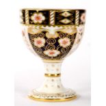 A ROYAL CROWN DERBY WITCHES PATTERN GOBLET, 12CM H, PRINTED MARK