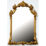 AN 18TH C STYLE GILT MIRROR, 108CM H