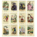 [VICTORIAN CARD GAME] - THE NEW GAME OF ILLUSTRATED PROVERBS (published by John Jaques and Son,