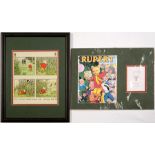 [RUPERT - ORIGINAL ARTWORK] ORIGINAL PEN AND INK HEAD-AND-SHOULDERS SKETCH OF RUPERT BEAR BY JOHN