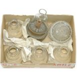 A SMALL QUANTITY OF LATE 19TH CENTURY S. CLARKE AND CO PATENT FAIRY LIGHTS AND SHADES