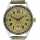 A TIMOR STAINLESS STEEL BRITISH MILITARY ISSUE WRISTWATCH, CASEBACK MARKED BROAD ARROW / ATP