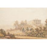 S NAYLOR, FL EARLY 19TH CENTURY NOTTINGHAM CASTLE watercolour, 26 x 38cm++Apparently good condition,