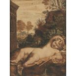 BRITISH (?) SCHOOL, EARLY 19TH C THE INFANT ST JOHN THE BAPTIST; CLASSICAL WOODED LANDSCAPE WITH PAN