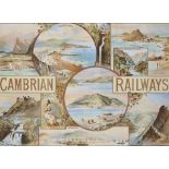 RAILWAY POSTER. CAMBRIAN RAILWAYS, C1920 lithograph in colour, 72.5 x 98.5cm, maple frame++