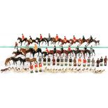 A QUANTITY OF BRITAINS LTD HOLLOW CAST LEAD ALLOY FOX HUNTERS including figures, horses and