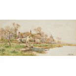 STUART LLOYD, RBA (1875-1929) A COUNTRY SCENE signed, watercolour, 29.5 x 61cm++In attractive