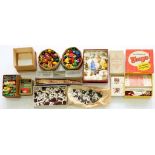 VINTAGE TOYS AND GAMES. A COLLECTION, TO INCLUDE CARD GAMES, BOXED CARD TAKE-TO-PIECES