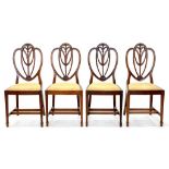 A SET OF FOUR MAHOGANY DINING CHAIRS, EARLY 20TH C