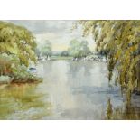 JANE G. GUTHRIE, ARCA, LANDSCAPE, SIGNED, WATERCOLOUR, 27 X 36CM AND FOUR OTHER WATERCOLOURS,