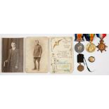 WORLD WAR ONE GROUP OF THREE, 1914-15 STAR, BRITISH WAR MEDAL AND VICTORY MEDAL, C-287 PTE S COWLING