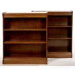 MINTY OF OXFORD. A PAIR OF OAK BOOKCASES, C1910, 102CM H, 26 X 89CM ++GOOD CONDITION, NO EVIDENCE OF
