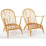 A PAIR OF ERCOL ARMCHAIRS ++GOOD CONDITION