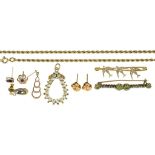 MISCELLANEOUS GOLD JEWELLERY, 21G