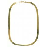 A GOLD NECKLACE, MARKED 9CT, L 40 CM, 8G