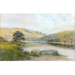 B. F. WALTHAM, LANDSCAPE, SIGNED AND DATED 1912, WATERCOLOUR, 31 X 50CM AND ANOTHER, SIMILAR