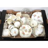 A COALPORT MOULDED TEA SERVICE, DECORATED WITH FLOWER SPRAYS, PRINTED MARK, LATE 19TH C, ETC