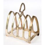 AN EDWARD VIII SILVER FIVE HOOP TOAST RACK, 9.5CM, SHEFFIELD 1936, 3OZS 8DWTS