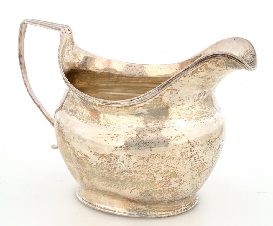 A GEORGE III SILVER CREAM JUG, 9CM H, LONDON 1810, 4OZS 8DWTS