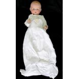 A GERMAN DREAM BABY DOLL, THE ARMAND MARSEILLE BISQUE HEAD WITH BLUE GLASS EYES AND OPEN MOUTH