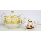 A GRAINGER WORCESTER OVAL TEAPOT AND COVER OF UNUSUAL SMALL SIZE, PAINTED IN WARM CHOCOLATE BROWN