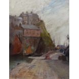 T. W. HAMMOND, MAVAGISSEY, SIGNED, PASTEL, 30 X 22CM