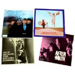 ROCK AND POP. FOUR VINTAGE VINYL RECORDS, COMPRISING THE ROLLING STONES, THE ROLLING STONES