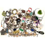 MISCELLANEOUS GEM SET SILVER JEWELLERY, 630G++GOOD CONDITION