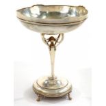 A GEORGE V SILVER FRUIT STAND, 29CM H, SHEFFIELD 1921, 32OZS