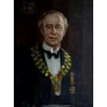 ARTHUR SPOONER, PORTRAIT OF A GENTLEMAN IN R.A.O.B. INSIGNIA, SIGNED AND DATED 1944, OIL ON