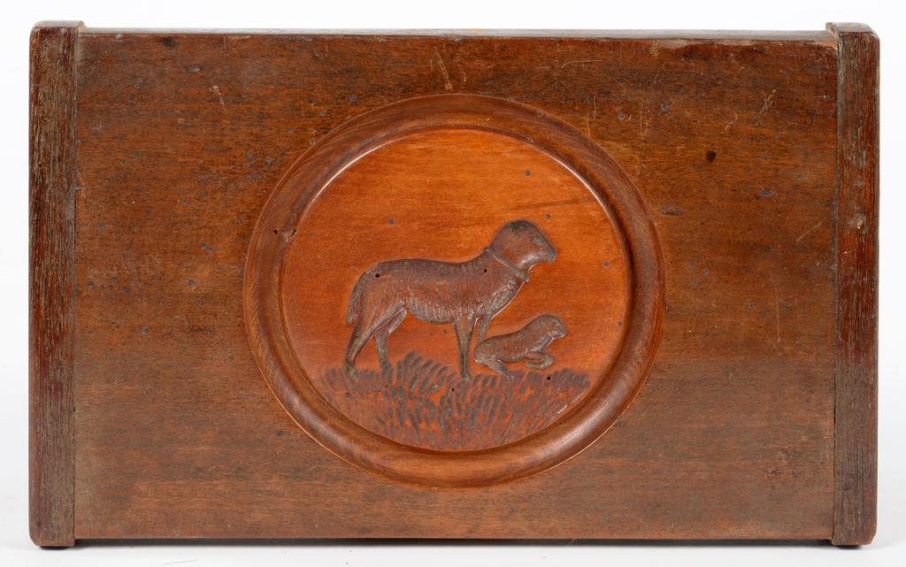 TREEN. A DUTCH WOOD CULINARY MOULD, 15 X 24CM, REVERSE STAMPED CLADDER & JANSEN, LATE 19TH C