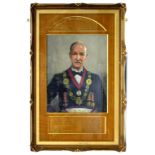 ARTHUR SPOONER, PORTRAIT OF A GENTLEMAN IN R.A.O.B. INSIGNIA, SIGNED, OIL ON CANVAS, 66 X 50CM