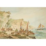 FOLLOWER OF JULIUS CAESAR IBBETSON THE EXCISE MEN; SMUGGLERS ON THE SHORE a pair, pen, ink and