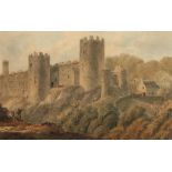 FRANCIS NICHOLSON, OWS (1753-1844) CONWAY CASTLE watercolour, 20.5 x 32cm++Good condition