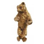 A FRENCH GOLD BEAR BROOCH with ruby eyes, 33mm, 6.75g++Good condition