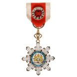 CHINA. ORDER OF THE GOLDEN GRAIN FOURTH CLASS cased and another contemporary Chinese order, the