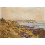 WILLIAM WILDE (1826-1901) VIEW OF SCARBOROUGH signed and dated '78, watercolour, 34 x 49cm++