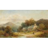 E WALTERS (FL LATE 19TH CENTURY) AT ARTHOG; AN OVERSHOT MILL NORTH WALES a pair, both signed, oil on