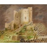 SUSAN FRENCH (FL MID 20TH CENTURY) ROCH CASTLE PEMBROKESHIRE signed, signed again and inscribed
